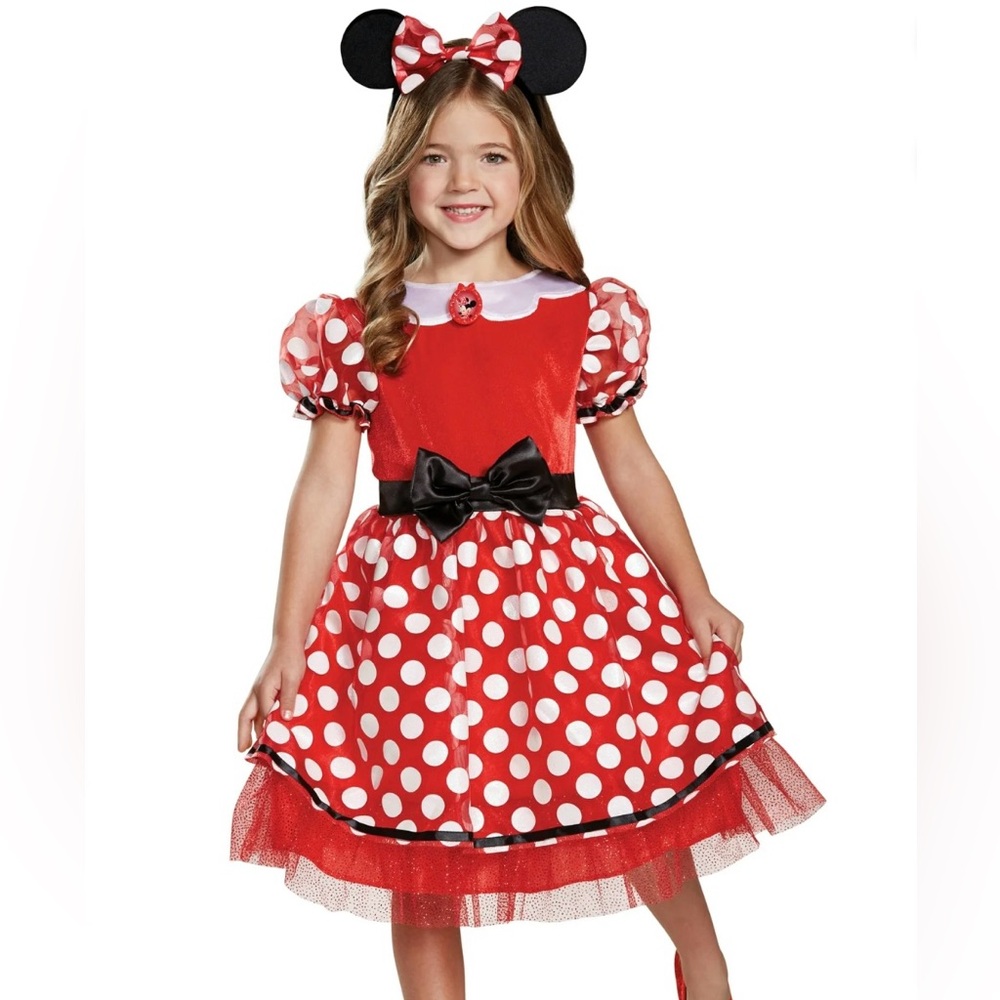 Disney Red and White Polka Dot Minnie Mouse Costume(dress only)